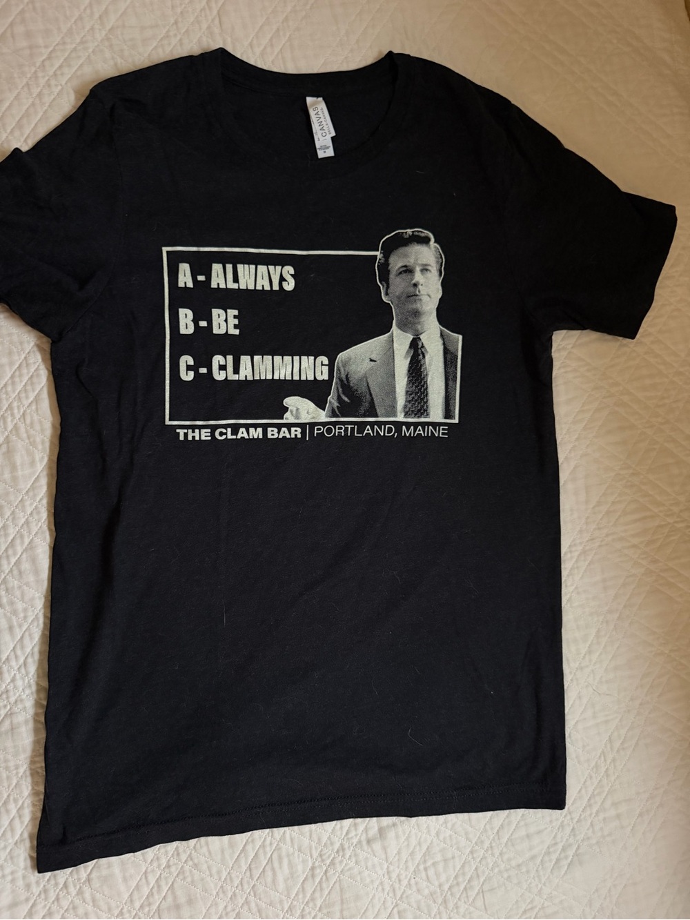 Black Graphic Tee - A B C Clamming